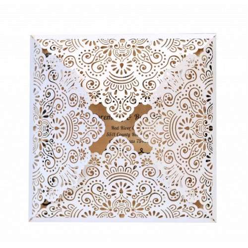 Square Invitation Card Wedding Supplies Ivory Card Business Invitation